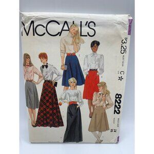 McCall's Misses Skirt Sewing Pattern sz 14 8222 - uncut
